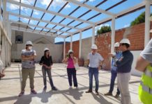 Avanzan las obras del aulario y gimnasio del colegio de Biar