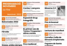 L’Ajuntament de Monòver presenta la programació prevista per al mes de novembre