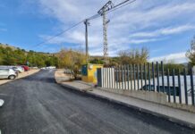 Elda renueva el asfalto de la calle Malva para mejorar los accesos al centro de Asprodis y a la carretera de Sax