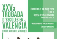 Novelda acogerá la XXV Trobada d´Escoles en Valencià