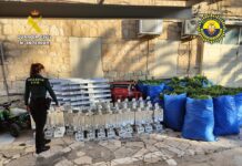 La Guardia Civil y la Policía Local de Monforte del Cid han detenido a cuatro personas tras un “vuelco” fallido de droga