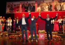 Presentación de la candidatura socialista de Pinoso: Carmen Calvo y Alejandro Soler arropan al alcalde Lázaro Azorín
