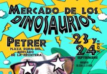 El Mercado de los Dinosaurios llega a la plaza dura del Mercado La Frontera de Petrer