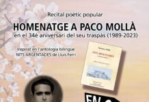 Homenaje de Petrer a su poeta Poeta Paco Mollà