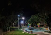 Elda renueva el alumbrado del parque de Las 300