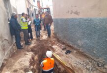 Descubierto un nuevo tramo de la muralla medieval de Villena durante las obras de urbanización del Casco Histórico