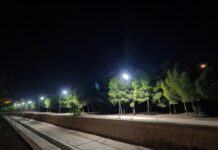Elda renueva el alumbrado de los Jardines del Vinalopó