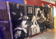 Petrer rinde homenaje a Velázquez con una recreación de ganchillo de Las Meninas