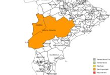 El Ayuntamiento de Villena decreta la suspensión de las clases escolares y el cierre de parques ante el riego de fuertes lluvias