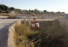 Novelda lleva a cabo trabajos de mantenimiento en cauces urbanos