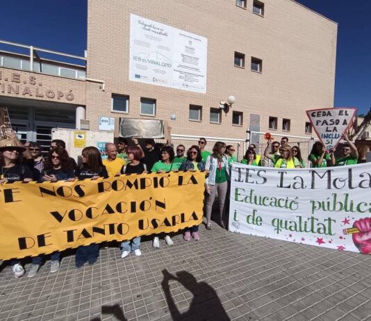 Las comarcas del Vinalopó apoyan al profesorado en su huelga indefinida
